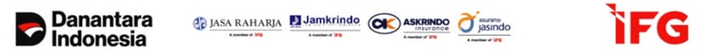 Logo sponsor: Danantara Indonesia, Jasa Raharja, Jamkrindo, Askrindo, Jasindo, IFG